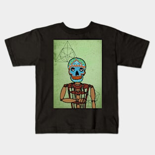 PuppetMask NFT with MexicanEye Color and PaintedSkin Color Kids T-Shirt